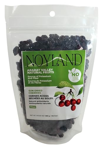 Noyland - Noyland Whole Sun Dried Sour Cherries - Pitted - No Added Sugar - No Sulfur - Non-GMO - 350g