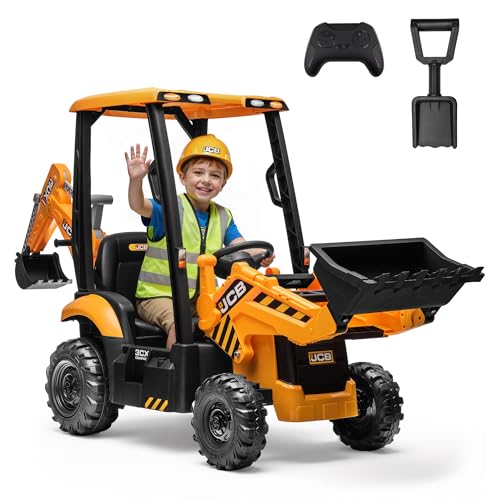 12V JCB Ride On Excavator with Remote Control, Kids Ride