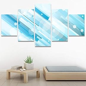 SIGNWIN 5 Panel Canvas Wall Art Modern Art...