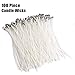 EricX Light 100 Piece Natural Candle Wick, Low Smoke 8