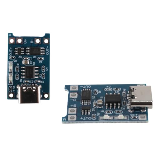 ACOLY 10Pcs TC4056 USB C Li-Ionen-Batterie-Ladeplatinenmodul Typ C 5V 1A Li-Batterieladegerät-Schutzplatine