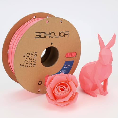 Image of 3DHoJor PLA Pro (Plus) Filament 1.75mm, 3D Printer Filament PLA Plus, Cardboard Spool 3D Printing Filament, Dimensional Accuracy + /- 0.03 mm-Pink,1kg