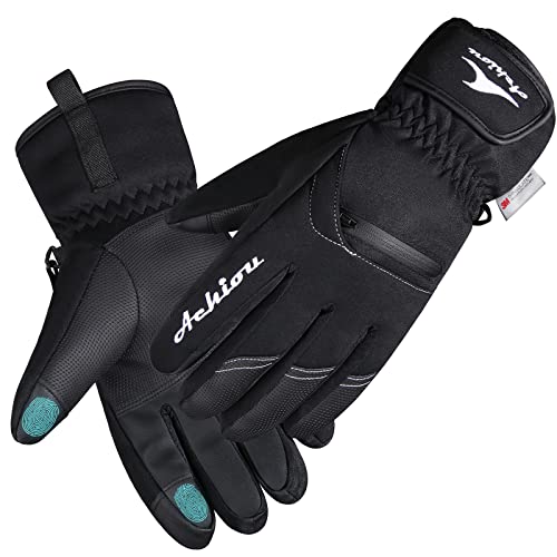 Achiou Winter Snow Ski Gloves For Men Women, Warm Waterproof Skiing Gloves For -30℉ Cold Weather, Touchscreen Snowboard Glove #TOP15