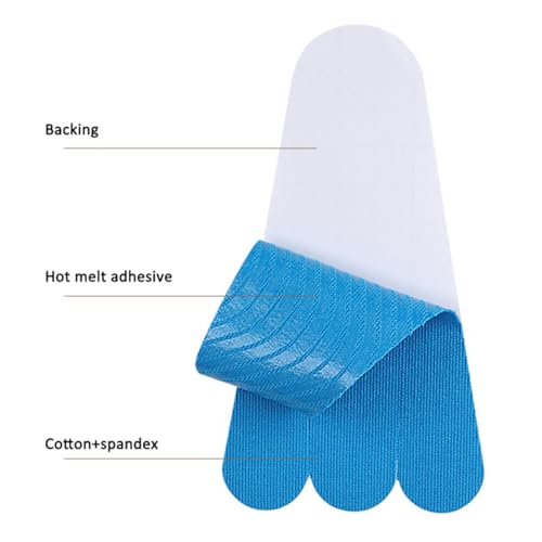 Precut Kinesiology Tape, Waterproof Breathable Foot Plantar Fasciitis Pain Relief Athletic Tapes, Hypoallergenic Elastic Sports Joints Muscle Tape for Feet Arch Heel Ankle Carpal Tunnel (20 PCS)