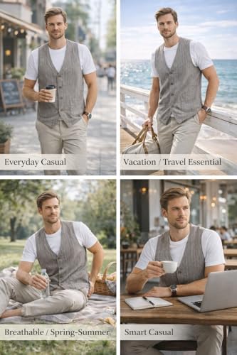 Chaleco de verano para hombre ultra transpirable y delgado sin mangas 3
