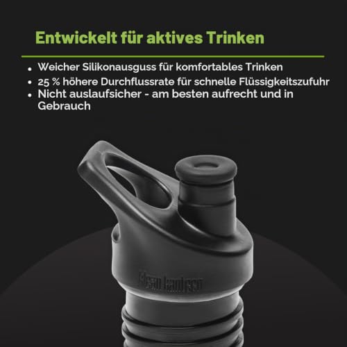 Klean Kanteen Unisex – Erwachsene Classic Flasche, Kunststoff, Black, One Size – Ansicht 5