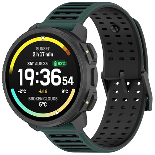 22mm �o���h Suunto Vertical 2/Vertical/Race 2/RUN/Race S/Race/9 Peak Pro/9 Peak/5 Peak �p�o���h, �X���g�p �V���R�� �X�|�[�c ���v�x���g �_�炩�� �X���g Race 2 ��