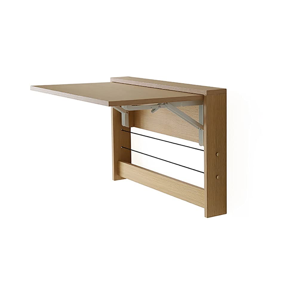 Bureau à domicile pliable mural en bois Bracke/Boo avec étagère et espace pour éclairage