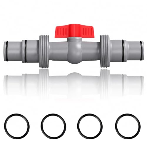 ALYLDSGS Schlauchverbinder Pool Absperrhahn 32mm auf 38mm PVC 2-Wege Pool Schlauchadapter - Absperrhahn Absperrventil Kugelhahn für Schlauch Ø 32 / 38mm für Oberirdische Pool und Poolpumpe Wartung