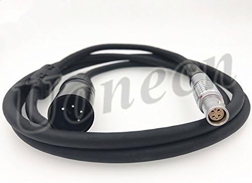 Uonecn Red Epic Scarlet Power Cable 6 pin Female to XLR 4 pin Male