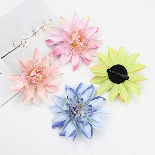 Lawie 9 Pack Pinzas para el Cabello con Flores Artificiales de Dalia 10 CM miniatura 6