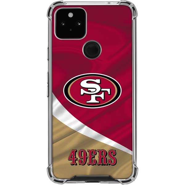 Skinit Clear Phone Case Compatible with Google Pixel 4a 5G - Officially Licensed NFL San Francisco 49ers Design