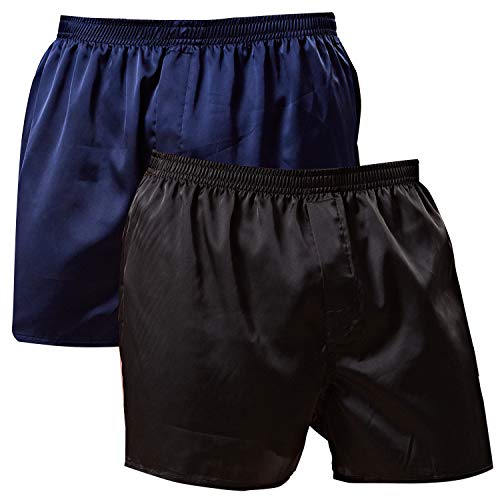 Mens Satin Boxer Shorts Silk Pajamas Bottom Sleepwear Underwear Sleep Shorts