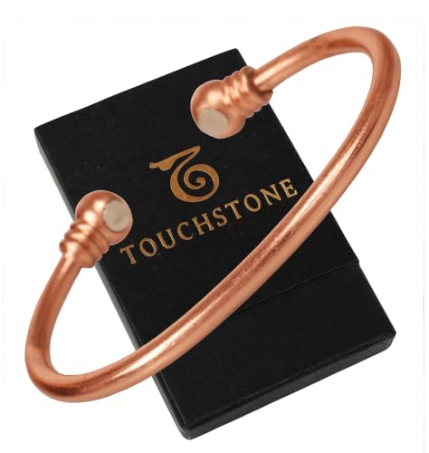Image of Touchstone Handcrafted By Indian Skilled Artisans Durable High Gauge Copper Hand Twisted Pipe Bracelet In Natural Tone.
