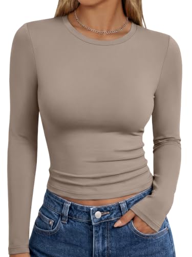 Image of Trendy Queen Womens Long Sleeve T Shirts Fall Fashion Basic Y2K Tops 2026