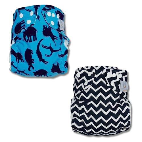 Kit Fralda de Pano Ecológica AURORINHA SUSTENTÁVEL Pocket Lycra Tamanho Único 4kg/18kg (Zigue Zague