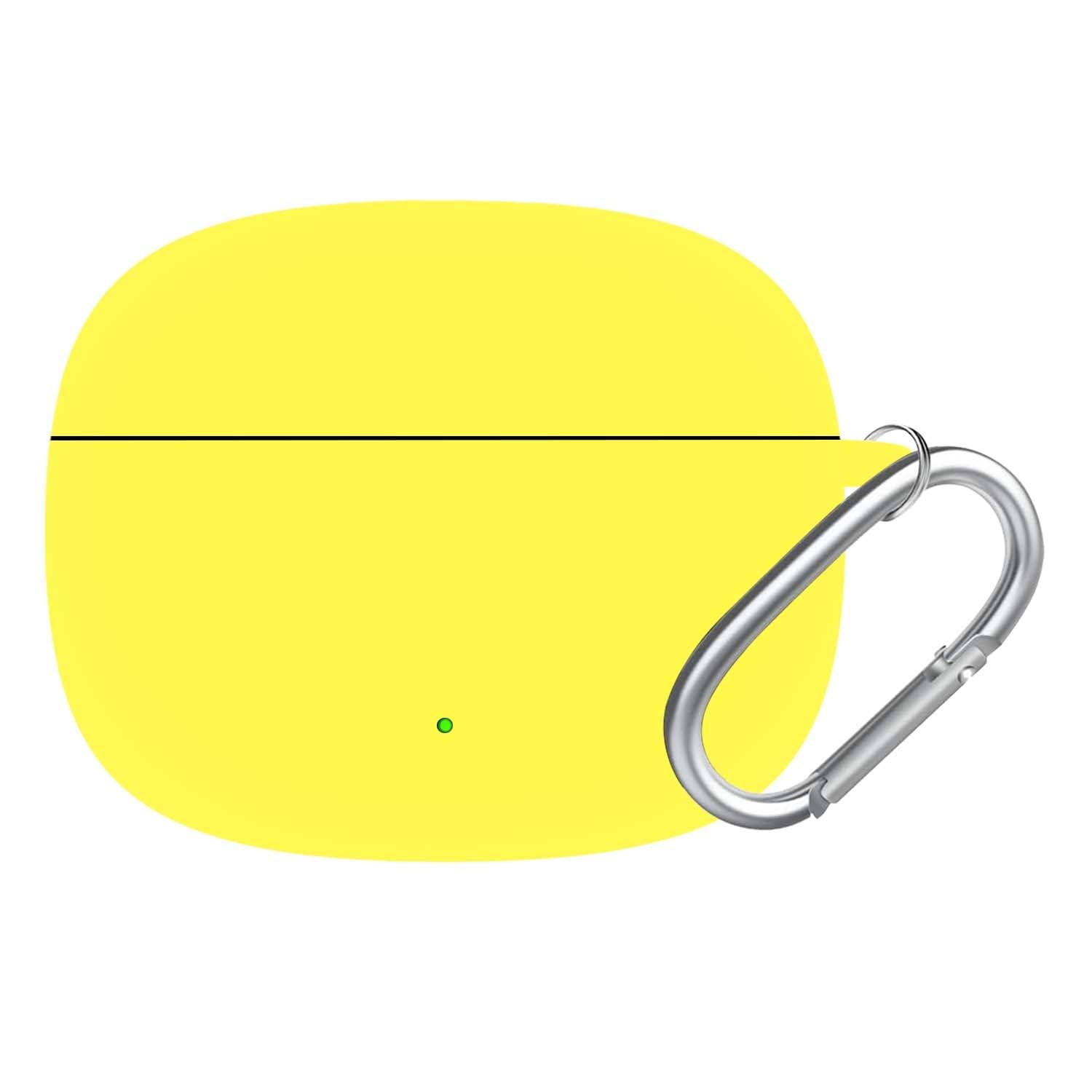 Silicone Case Cover Compatible with OnePlus Nord Buds 4 Pro, Shockproof, Anti-Scratch, Dustproof, LED Visible, with Carabiner Hook (Rich Yellow)-image-49