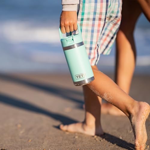 Image of YETI Rambler Jr. 12 oz Kids Bottle, with Straw Cap, Low Country Peach