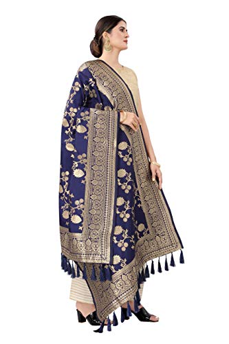 Women's Woven Floral Banarasi Silk Dupatta2