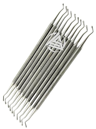 10 Count Acorn Tip Burnisher Amalgam Composite Dental Burnisher Double-Ended Stainless Steel Dental Instruments