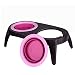 Zoopolr Dog And Cat Bowl Set - Thick & Quality - Raised Stand as Extra Bowls ( For Small/Medium Pets 14 ounces & 7 ounces )