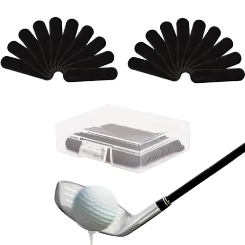 kcrygogo Golf Weighted Lead Tape Adhesive Lead Tape Strips Add Weight for Golf Club Tennis Racket Pickleball Paddle Adjust Weight (Black 20pcs with Box)