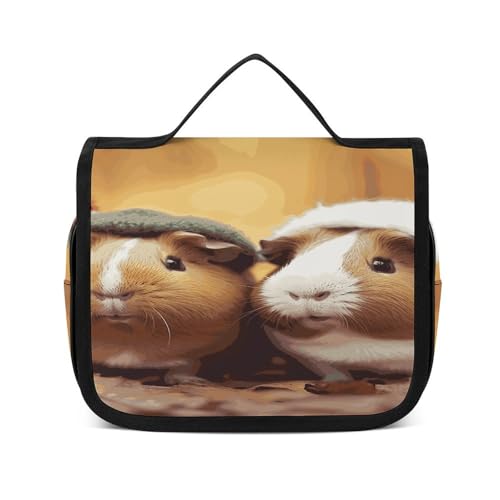 Trousse de toilette de voyage avec motif guitare réfléchissante imprimée