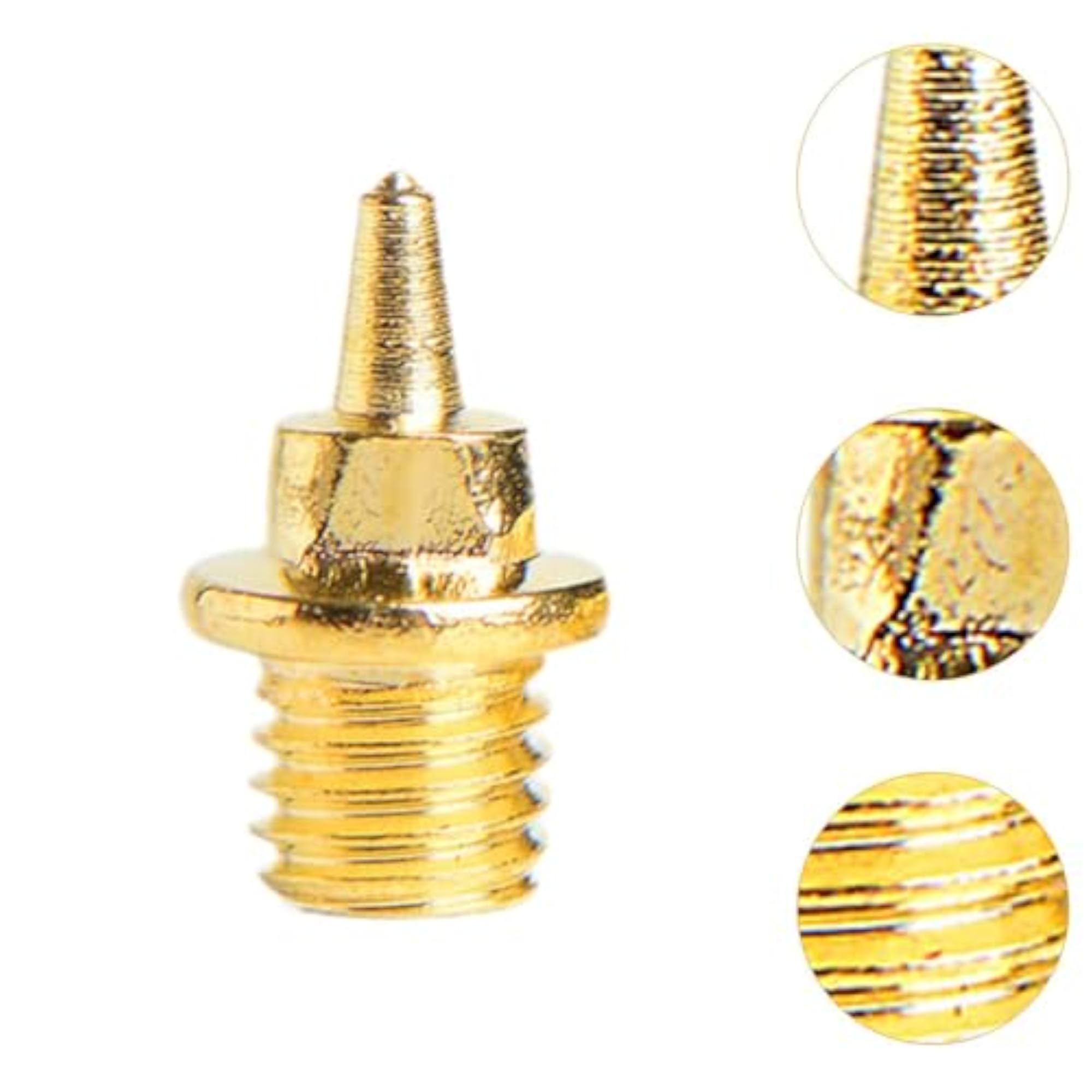 16 Pieces Replacement Spikes for Track Shoes, Gold Short Nails