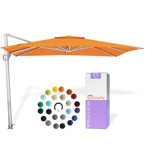 Image of Midtown Umbrellas Grande Square - 9 x 9 Ft Cantilever Umbrella