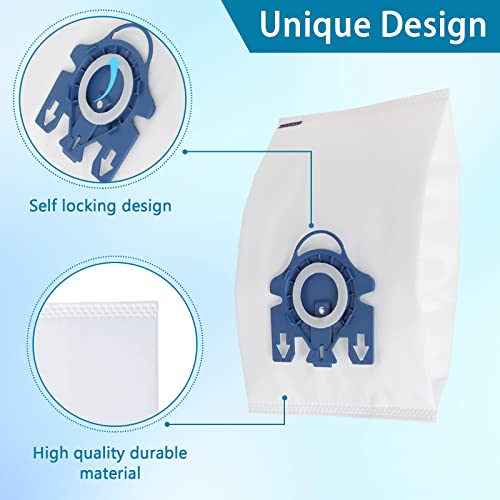 GN Vacuum Cleaner Bags Compatible with Miele Classic C1, ๐๐จ๐ฆ๐ฉ๐ฅ๐๐ญ๐ ๐๐ญ,๐๐ฎ,๐๐ฏ 3D Efficiency Airclean Dust Bag Fit S400i-S456i S227 S240 S270 S400 S2 S5 S8 Series Replace 10123210 (10 Packs๏ผ