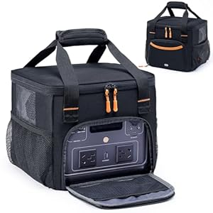 FRECOLSH Strapazierfähige tragbare Kraftstation-Aufbewahrungst... kompatibel mit Ecoflow RIVER 2 Max und RIVER 2 Pro Solarkraftstation, Tragetasche für Outdoor-Camping, Essentials