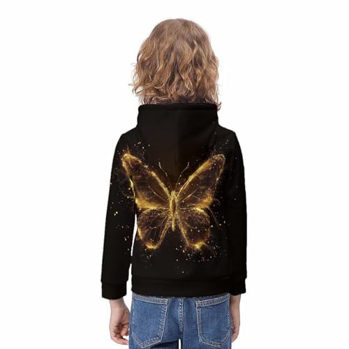 Imprimé 3D garçon hoodie pull papillon original et confortable