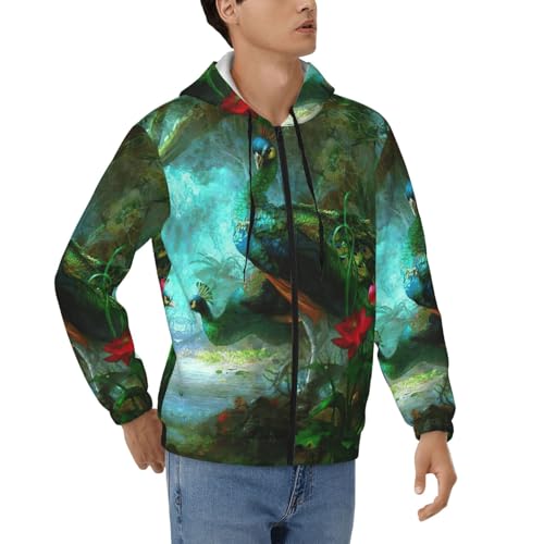 Sweat à capuche zippé pour homme veste sportswear molleton coupe ajustée