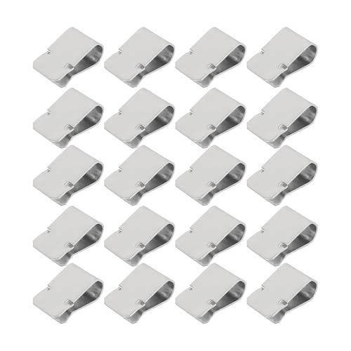 20 Piezas Acero Inoxidable Primavera U Clip, Clip Sujetador Pinzas de Acero Inoxidable con Resorte en U Clip De Estante Abrazaderas para Cable Pinzas Metalicas para Fijación de Cables Tubo de 3,5 mm