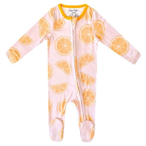 Image of Copper Pearl Zip-Up Footie Baby Pajamas - Soft Newborn Onesies for Boys & Girls, Tag-Free with Two-Way Zipper Baby Sleepers for Newborn - 24 Months, Cutie