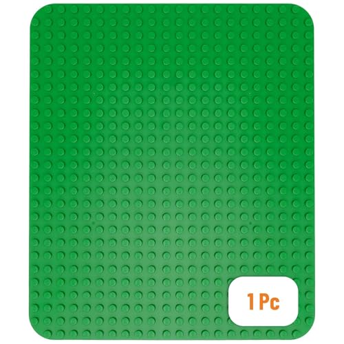 Premium-Bauplatte - kompatibel mit Bausteinen Aller führenden Marken - nur für Steine mit großen Noppen geeignet - 15" x 10,5" (38,1 x 26,7 cm) - Dunkelgrün