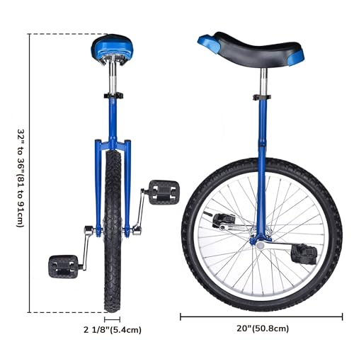 Image of AW 16 /18 /20 /24 Inch Wheel Outdoor Unicycle Adjustable Seat Exercise Bicycle | Fit Adults Kids Outdoor Sports Fitness Exercise, Various colors For Choice