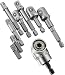 Produktbild 8 Stücke Stecknussadapter Akkuschrauber Nuss Adapter Sechskant Socket Steckschlüssel(1/4,3/8,1/2 Zoll) und 1Stücke 105°Angle Halter Winkelschrauber Vorsatz Adapter 1/4 Zoll sechskantiger Griff