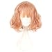 MCOSER 35cm Japan and South Korea Wig Air Bang Paragraph With Daily Harajuku Pink Gold Lolita Wig