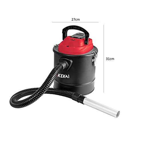 Kekai Aspirador | Soplador de Cenizas Inalámbrico 12 litros Graciano Filtro HEPA Lavable con Batería y Cargador - imagen 4