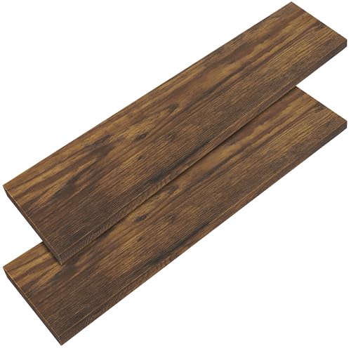Casaria® 2X Wandregal Holz Dunkle Eiche Regal mit Halterung 15kg Tragkraft...