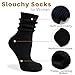 VoJoPi Women's Scrunch Crew Socks, 3 Pairs Cozy Retro Thick Slouchy Socks for Boots, Casual Fashion Warm Winter Thermal Gift Set, Size US 5-11