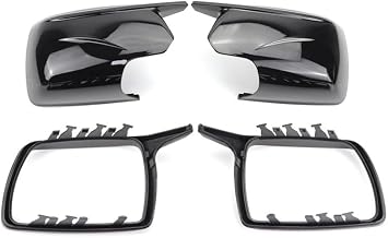 1 Pair Rear View Side Case Trim M Style Car Rearview Mirror Caps New M Look Mirror Covers Compatible for BMW X3 X 3 E83 2003-2010
