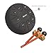 MI&VI Ocean Rain Drum for Outside Garden (8 Notes 6 Inches) with Mallets & Padded Travel Bag Included | Chakra Tank | Steel Tongue Drum | Chime Meditation (Matte Black)