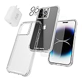 Case-Mate [4 in 1] Protection Pack - iPhone 14 Pro Max Case (Tough Clear), Tempered Glass, Lens...