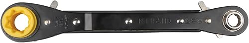 Miniatura 11 de Klein Tools KT155HD Llave de trinquete 6 en 1 de Lineman's de alta resistencia con diseño de perno y enchufe amarillo brillante