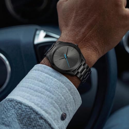 Image of BUREI Men's Wrist Watch, Analog Stainless Steel Dress Waterproof Quartz Watch for Men with Japanese Movement,Refined Gifts for Men, Boyfriend, Husband, Dad