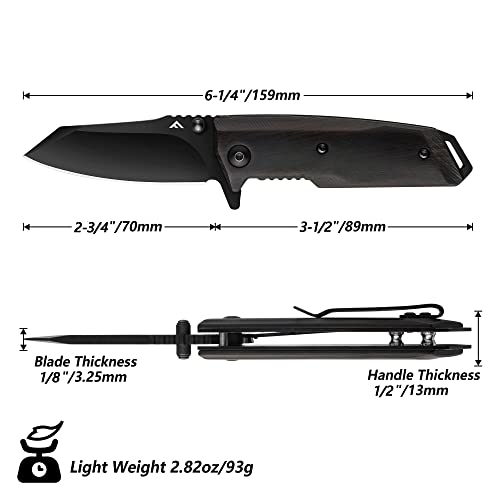 Workpro Folding Utility Knife & Edc Pocket Knife + Flissa Pocket Folding Knife, 2-3/4" D2 Steel Blade #TOP6