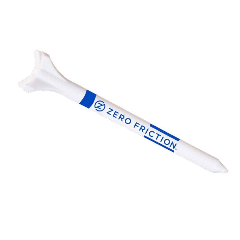 Zero Friction ZFT Maxx 4-Prong Golf Tees | Size - 3 1/4" Inch | Color- White/Blue - (Pack of 18)