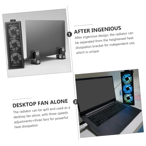 Base para portátil Holibanna con ventilador RGB ajustable miniatura 7